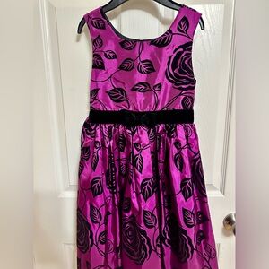 Jona Michelle Pink and Black Floral Dress